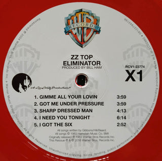 ZZ Top : Eliminator (LP, Album, RE, RM, Red)