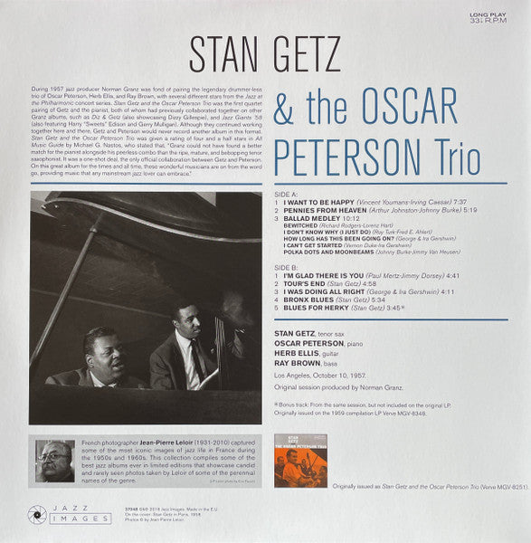 Stan Getz & The Oscar Peterson Trio : Stan Getz & the Oscar Peterson Trio (LP, Album, Dlx, Ltd, RE, 180)