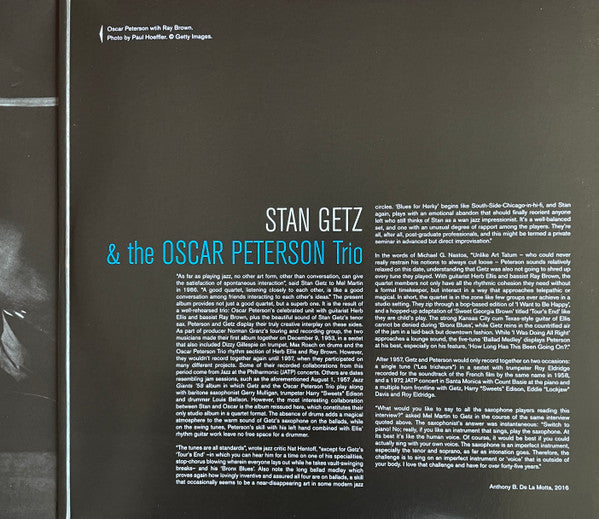 Stan Getz & The Oscar Peterson Trio : Stan Getz & the Oscar Peterson Trio (LP, Album, Dlx, Ltd, RE, 180)