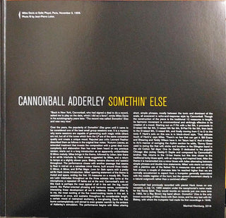 Cannonball Adderley : Somethin' Else (LP, Album, Dlx, Ltd, RE, 180)