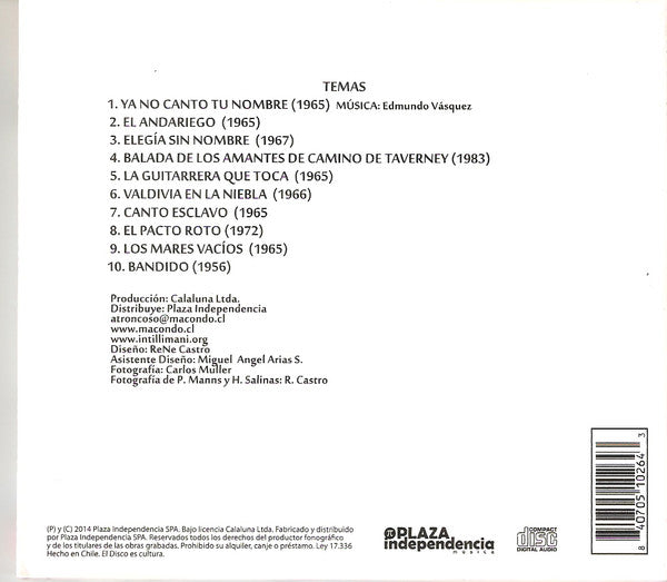 Inti Illimani Histórico : Canta A Manns (CD, Album)