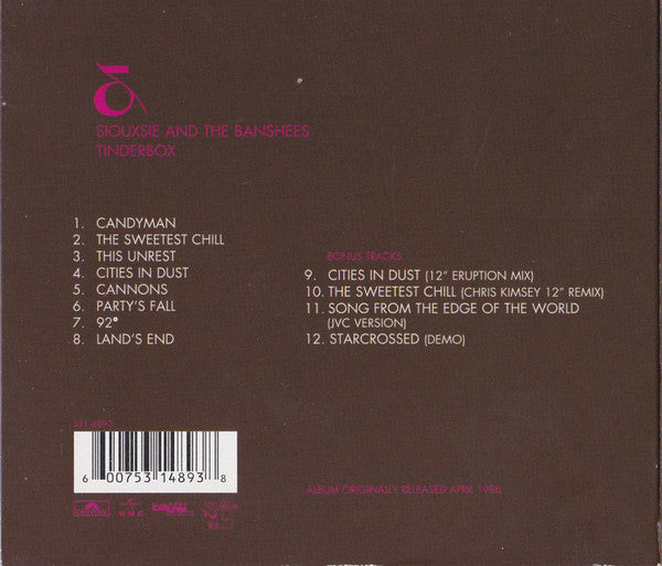 Siouxsie & The Banshees : Tinderbox (CD, Album, RE, RM, Dig)