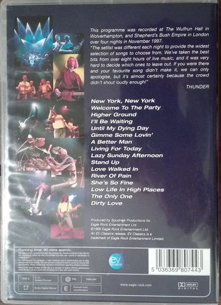 Thunder (3) : Live (DVD-V, RE, PAL)