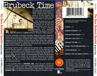 The Dave Brubeck Quartet : Brubeck Time (CD, Album, RE, RM)
